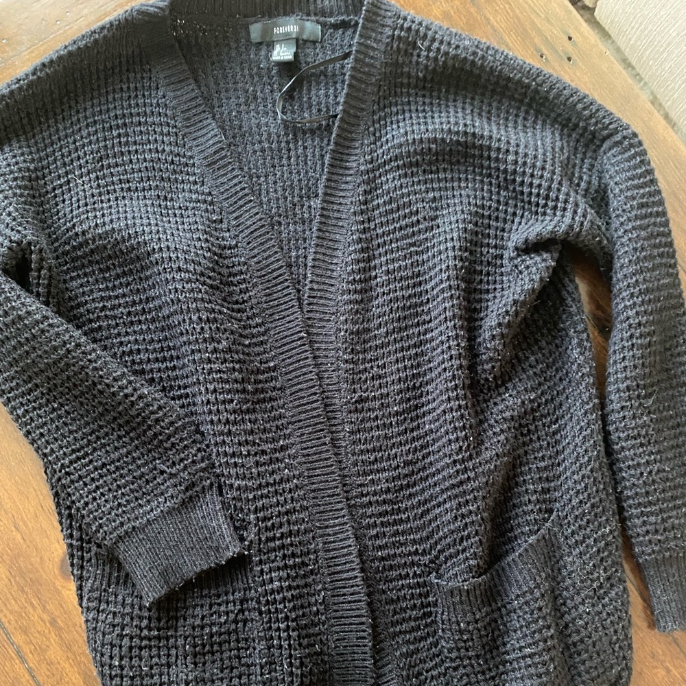 Forever 21 Black chunky cardigan  size small